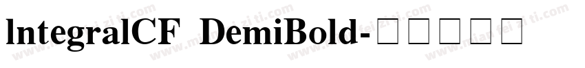 lntegralCF DemiBold字体转换